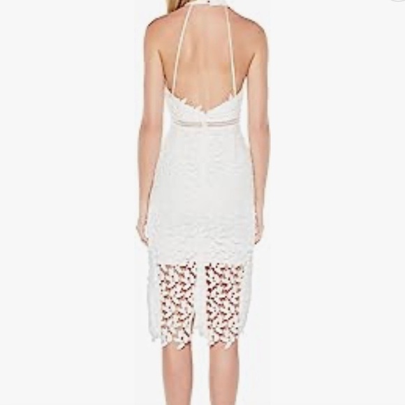 Bardot The Gemma Lace Dress Size M Halter Floral Aritzia White Cut Out Sheer - Picture 3 of 11
